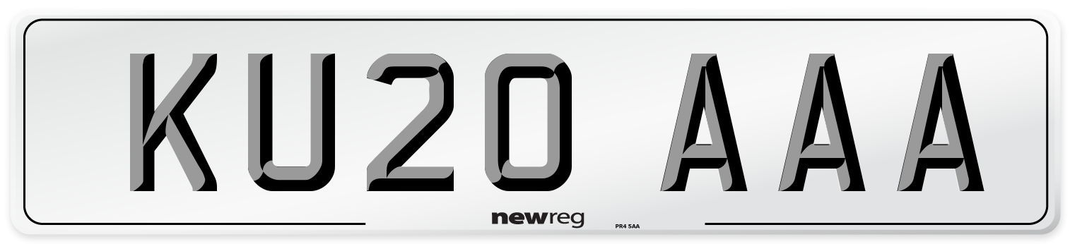 KU20 AAA Number Plate from New Reg